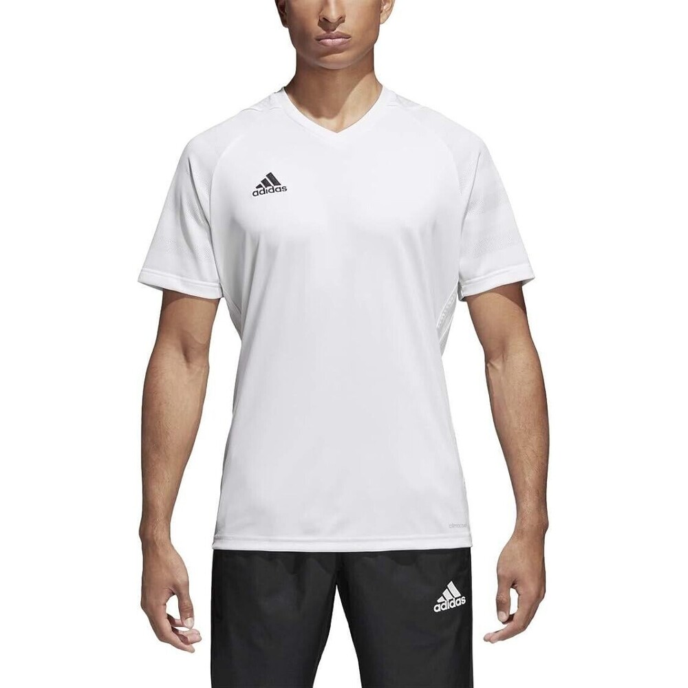 Adidas Tiro 17 Soccer Jersey Shirt Climacool White Black Mens XS Extra Small